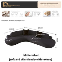 Large L-Shaped White Modern Minimalist Living Room Sofa