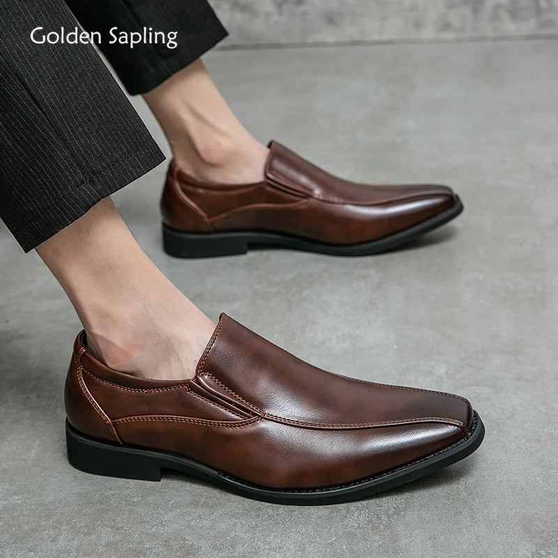 Golden Sapling Casual Business Shoes Men Loafers Formal Wedding Shoes Leisure Party Office Flats Men's Social Dress Moccasins - Buy online at  Vibe In Cart.
