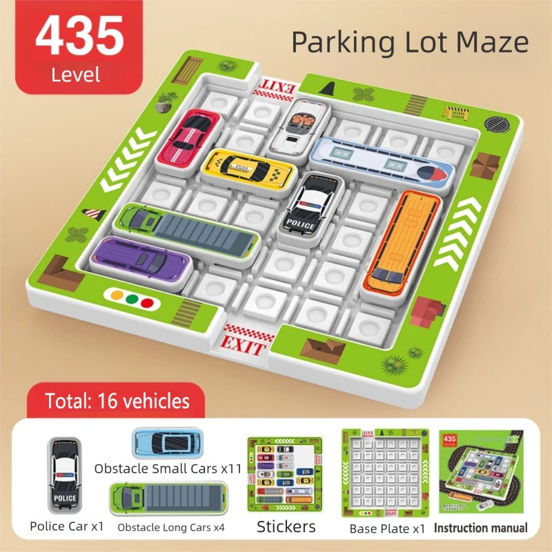Children's educational puzzle game for logical thinking and concentration, parking lot with moving vehicles and maze toys - Buy online at  Vibe In Cart.
