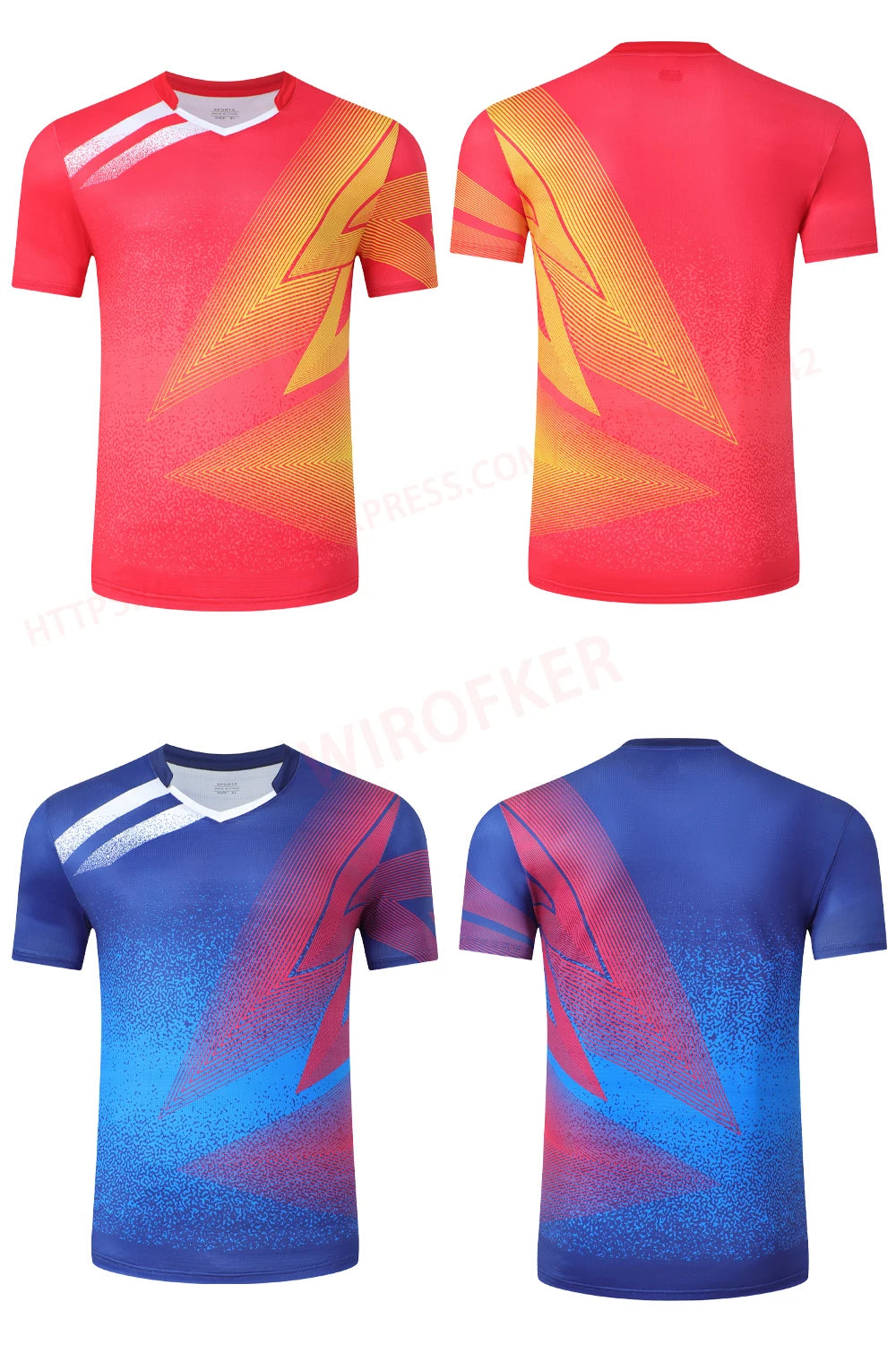 Women Table Tennis T-shirts Gradient Prints Badminton Sports Shirt Quick Dry Team Sportswear Tee Polyester Training Short Sleeve - Buy online at  Vibe In Cart.