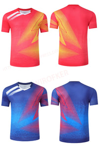Women Table Tennis T-shirts Gradient Prints Badminton Sports Shirt Quick Dry Team Sportswear Tee Polyester Training Short Sleeve - Buy online at  Vibe In Cart.
