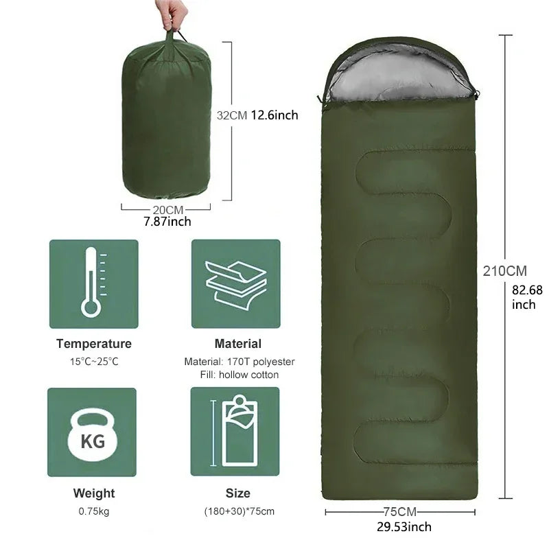 Camping Sleeping Bag Ultralight Waterproof 4 Season Warm Envelope Backpacking Sleeping Bags for Outdoor Traveling Hiking - Buy online at  Vibe In Cart.