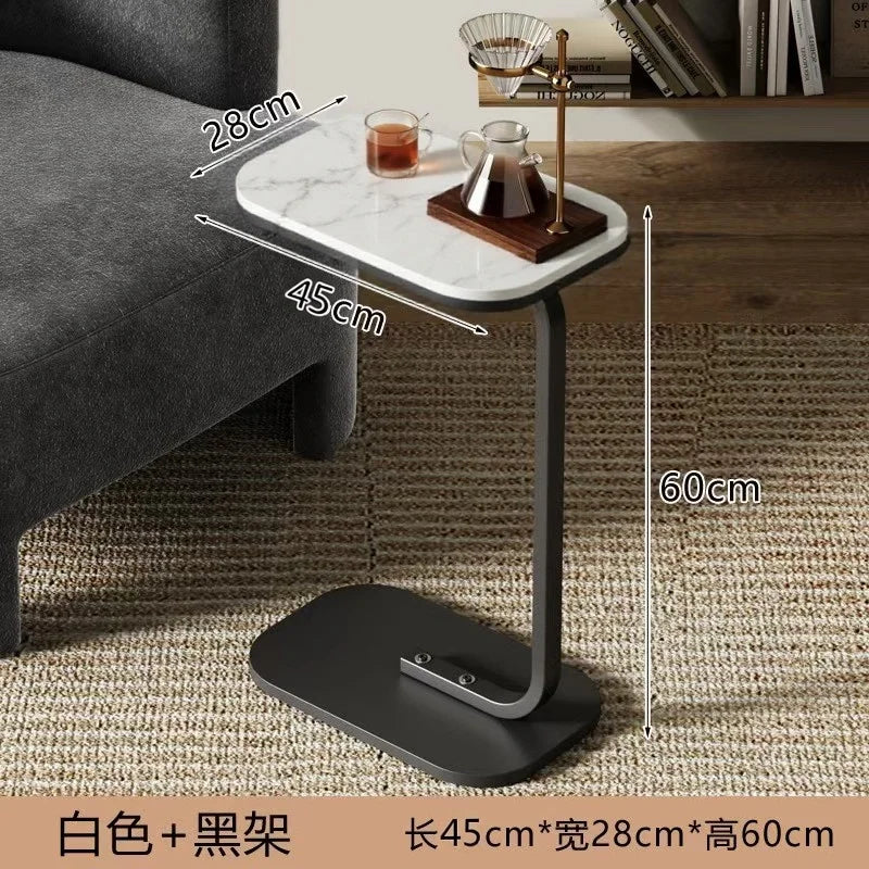 Modern Light Luxury Compact Coffee Table – C-shaped Portable Side Table for Living Room Sofa - Buy online at  Vibe In Cart.