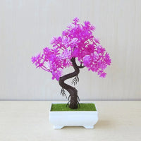 Artificial Plastic Potted Bonsai Tree for Desktop Decoration