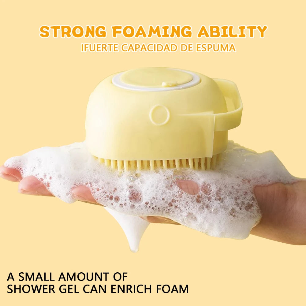 Dog Bath Brush Silicone Pet Shampoo Brush Soap Dog Scrubber Cat Massage Grooming Wash Comb Soft Rubber Puppy Clean Brush - Buy online at  Vibe In Cart.