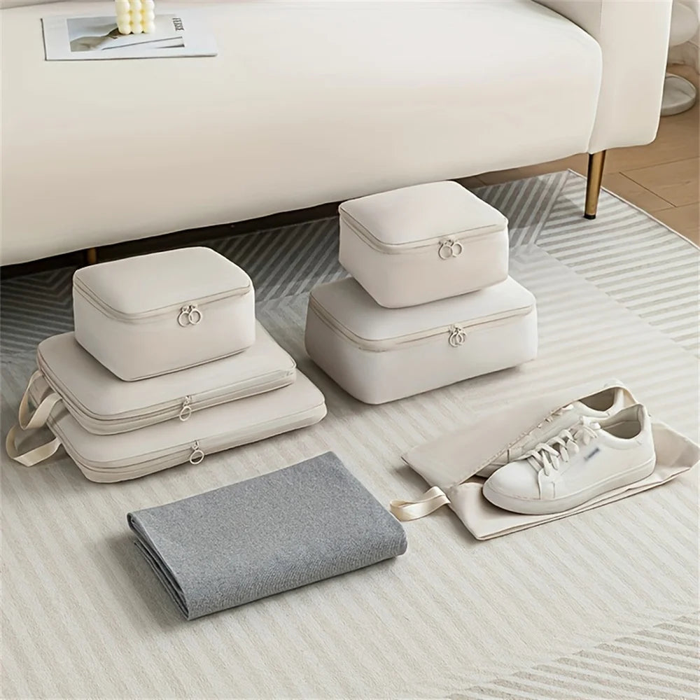 6-Piece Compression Packing Cubes Made of Polyester