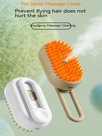 New Cat Dog Pet Spray Massage Brush One Button Steam Spray Folding Rotatable Floating Hair Bath Hair Removal Brush Comb - Buy online at  Vibe In Cart.