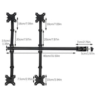 Adjustable Height Monitor Arm for 10-27 Inch Screens with 360 Degree Rotation in Black