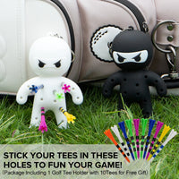 Cute Ninja Portable Golf Ball Tees Holder Keychain - Hote Sale Golf Accessory for Club Bag - Buy online at  Vibe In Cart.