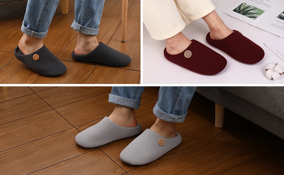 Smile Pop Men Flat Slippers Indoor Cozy Home Men Slippers Winter Casual Slippers Soft Antiskid Slippers Outdoor Fashion Shoes - Buy online at  Vibe In Cart.