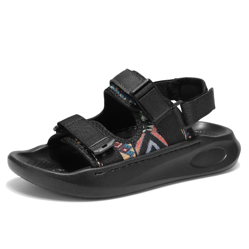 Men's Leisure Beach Gladiator Sandals with Fabric Upper