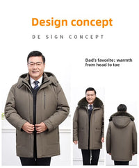 Canada Fashion Winter Jacket for Men Down Coat Parka Men's White Goose Down Jacket Long Padding Detachable Down Inner Liner H819 - Buy online at  Vibe In Cart.