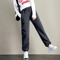 Women's Drawstring Thick Warm Polyester Winter Sports Pants