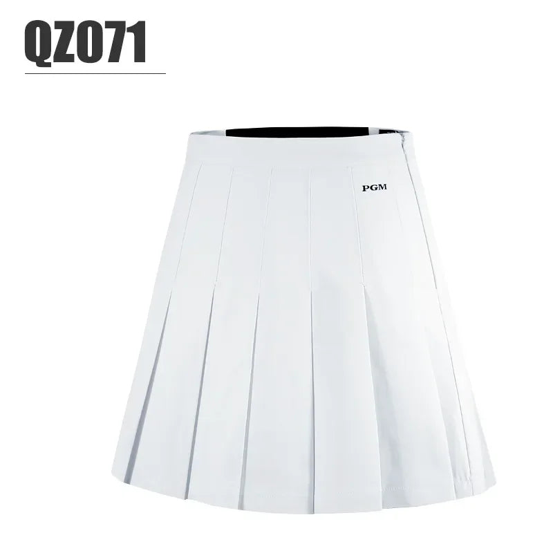Pgm Women Pleated Skirt High Waist Golf Mini Skirts with Shorts Girl Basic Casual Skorts Lady A-line Korean Sportswear XS-XL