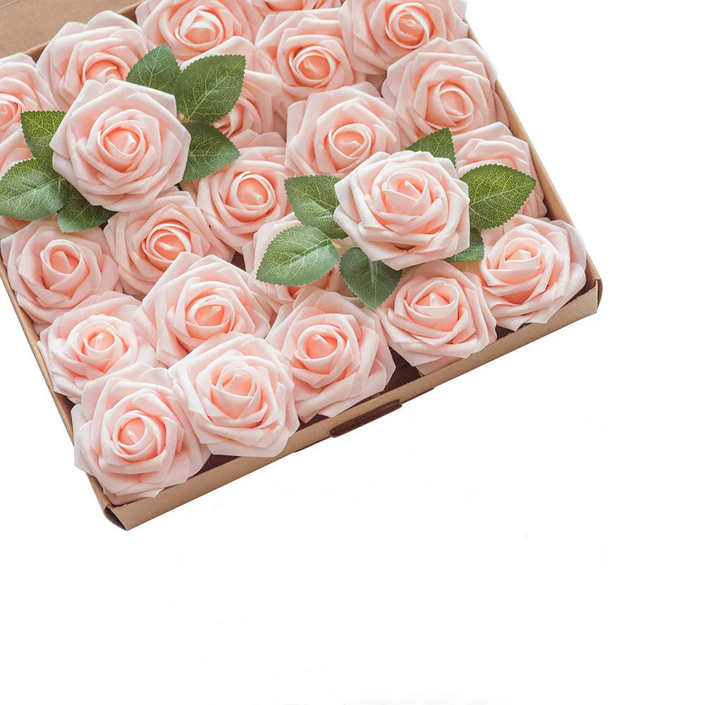 Artificial Foam Rose Flowers Bouquet Set, 10-100 Pieces
