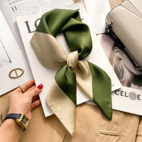 Women's 70x70cm Square Silk Scarf Shawl Headband