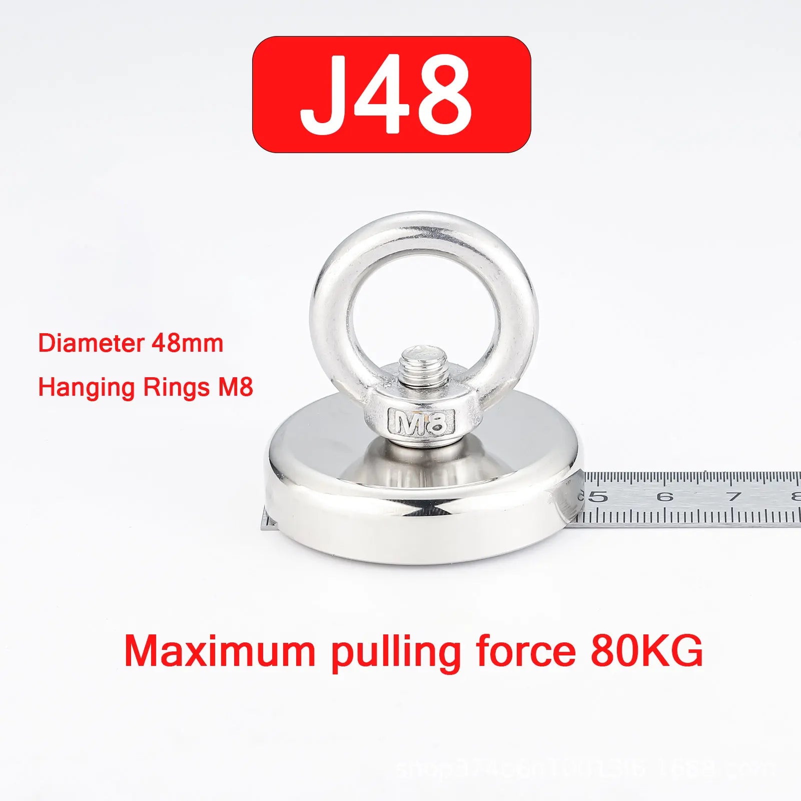 D48 D60 D75 D90 Super Strong Neodymium Fishing Magnets, Rare Earth Magnet with Countersunk Hole Eyebolt for Retrieving in River - Buy online at  Vibe In Cart.