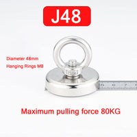 D48 D60 D75 D90 Super Strong Neodymium Fishing Magnets, Rare Earth Magnet with Countersunk Hole Eyebolt for Retrieving in River - Buy online at  Vibe In Cart.