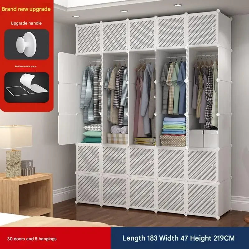 Modern Wooden Wardrobe with Shelves for Jewelry and Makeup