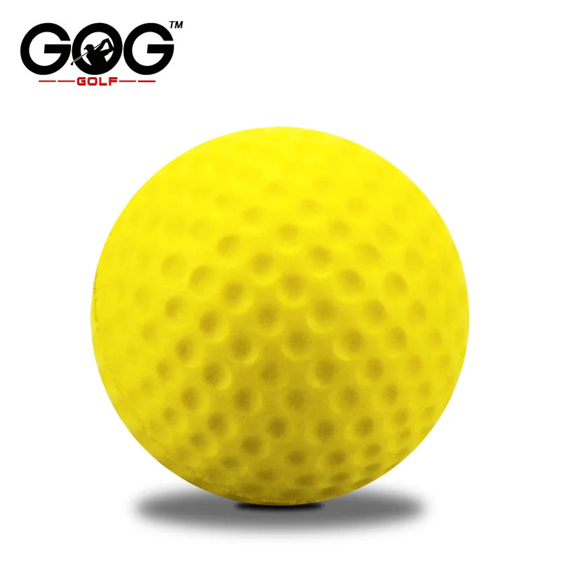 Soft PU Yellow Practice Golf Balls, 10 Pack for Indoor Training