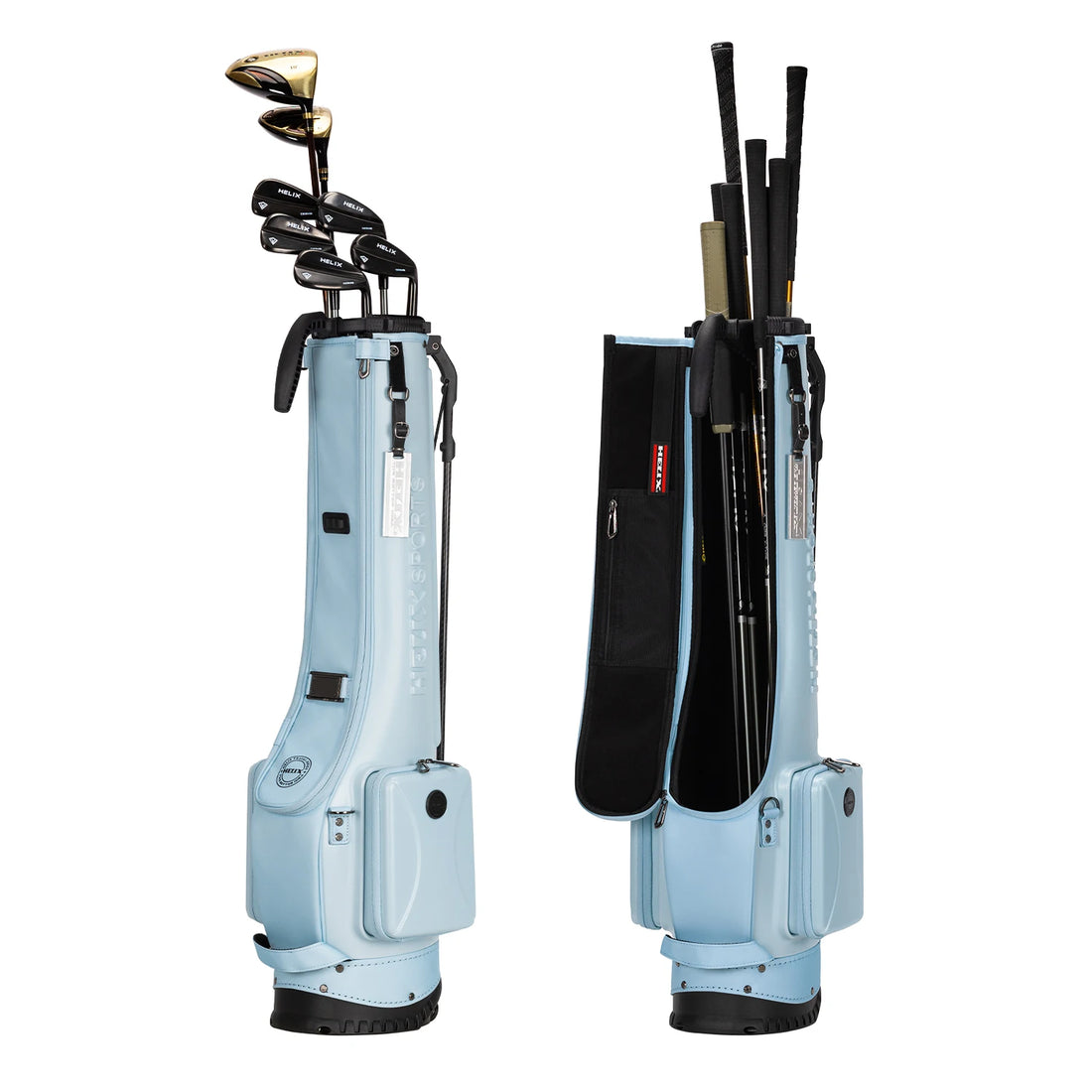 HELIX Golf Stand Bag - Portable Golf Bag with Silent-Rolling Wheels, Inverted Club Design for Easy Access, Protects Clubs - Buy online at  Vibe In Cart.