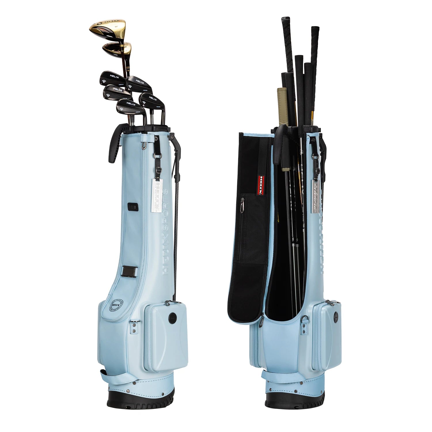 HELIX Golf Stand Bag - Portable Golf Bag with Silent-Rolling Wheels, Inverted Club Design for Easy Access, Protects Clubs - Buy online at  Vibe In Cart.