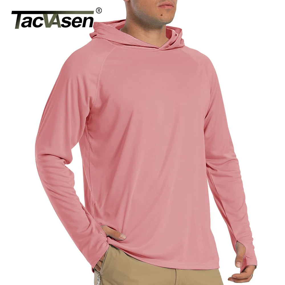 TACVASEN Sun Protection T-Shirts Mens Long Sleeve Hoodie Casual UV-Proof T-Shirts Breathable Lightweight Quick Dry T shirts Male - Buy online at  Vibe In Cart.