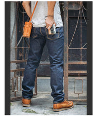 Red Tornado 16oz Slim Fit Jeans Rinsed Pink Selvedge Denim Straight Leg Pants - Buy online at  Vibe In Cart.