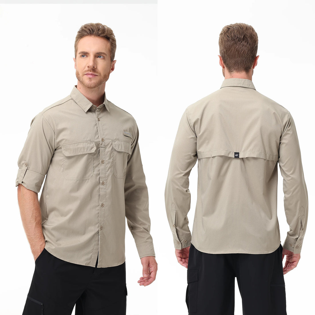 Summer Men's UPF 50+ Casual Long Sleeve Fishing Shirts, Lightweight Tactical Button Down Shirt with Breathable Back Mesh - Buy online at  Vibe In Cart.