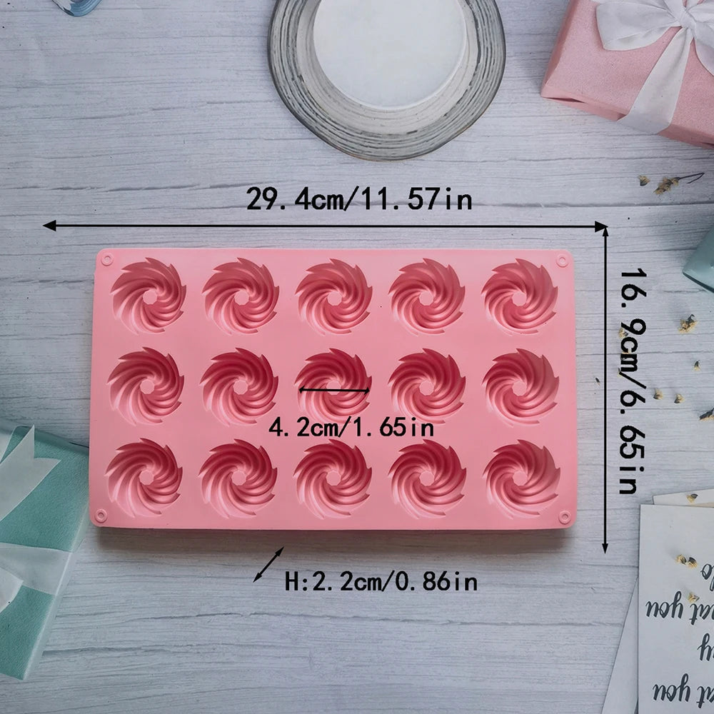 15 Holes Spiral Shape Silicone Cake Mold Mousse Dessert Baking Chocolate Donuts Bakeware Pastry Mould - Buy online at  Vibe In Cart.