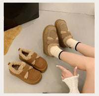 2025 New Winter Women's Platform Snow Boots, Warm Fleece Lined Ankle Boots with Magic Strap, Soft Sole Indoor Outdoor Shoes - Buy online at  Vibe In Cart.