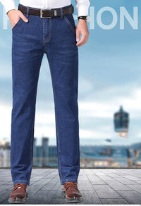 New Men Light Luxury Stretch Slim Fit Pants Comfortable Soft Business Fashion Straight Casual Denim Trousers Male Brand Clothing - Buy online at  Vibe In Cart.