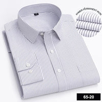 Men's Long Sleeve Plaid Stripe Shirt With Single Pocket For All Seasons