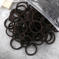 Women's Elastic Hair Bands, 4cm, Polyester, Set of 50