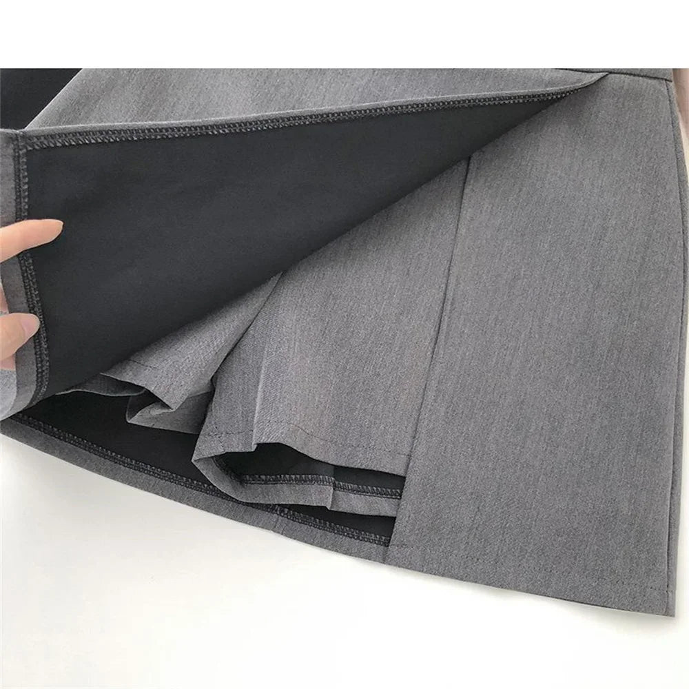 2025 Black Grey Irregular Skirt A-line Women High Waist Skirt Korean Fashion Zipper All Matched Shorts Skirts vintage for women - Buy online at  Vibe In Cart.