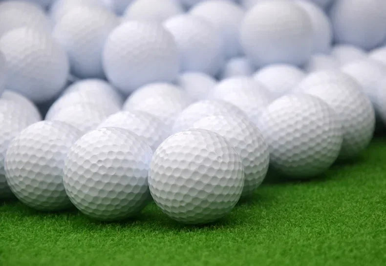 Set of 10 White Two-Piece Standard Golf Balls for Practice