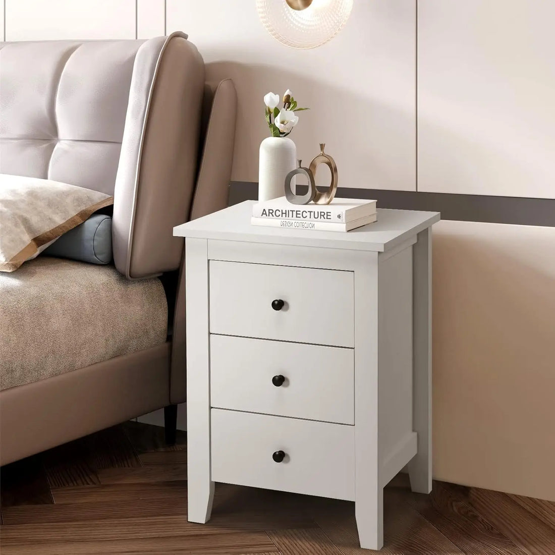 Nightstand with Drawers 3 Drawers, End Table with Large Storage Space Suitable for Bedroom and Living Room, Solid Structure and - Buy online at  Vibe In Cart.