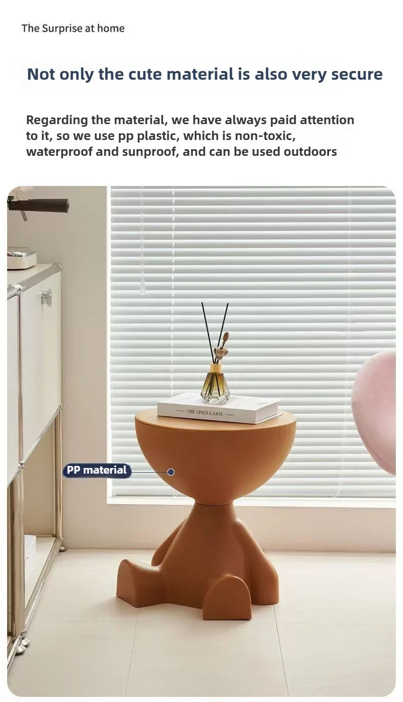 Light Luxury Cartoon Sofa Edge Table Creative Flat Head Coffee Table Small Household Plastic Coffee Table Furniture Side Table - Buy online at  Vibe In Cart.