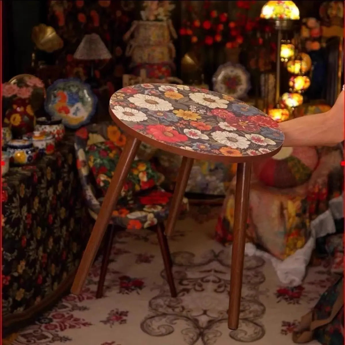 Mandala Coffee Table Removable Mini Desk Wooden Coffee Side Table Living Room Furniture Sofa Bedside Round Table Bedroom Home - Buy online at  Vibe In Cart.