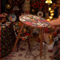 Mandala Coffee Table Removable Mini Desk Wooden Coffee Side Table Living Room Furniture Sofa Bedside Round Table Bedroom Home - Buy online at  Vibe In Cart.