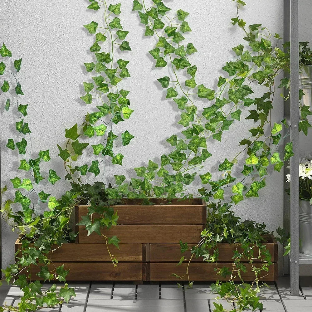 Artificial Green Leaves Ivy Vine Garland Creeper Rattan Fake Leaf Plants Hanging Garlands for Garden Wedding Party Home Decor - Buy online at  Vibe In Cart.