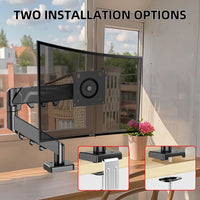 Adjustable Gas Spring Single Monitor Arm for 13-32 Inch Screens with Clamp Stand