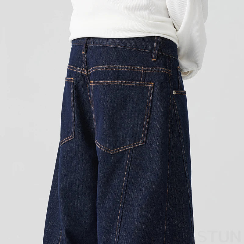 KSTUN 2025 Fall/Winter Baggy Jeans Men Wide Leg Pants Loose Boot Cut Jeans Classic Denim Blue Men's Trousers Hiphop Streetwear - Buy online at  Vibe In Cart.