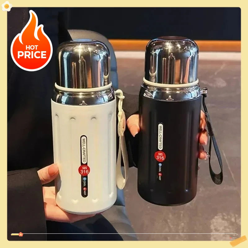 New 800ml Vacuum Flask Insulated Water Bottles Travel Thermal Cups For Hot And Cold Beverage Summer Winter Drinkware Gifts - Buy online at  Vibe In Cart.