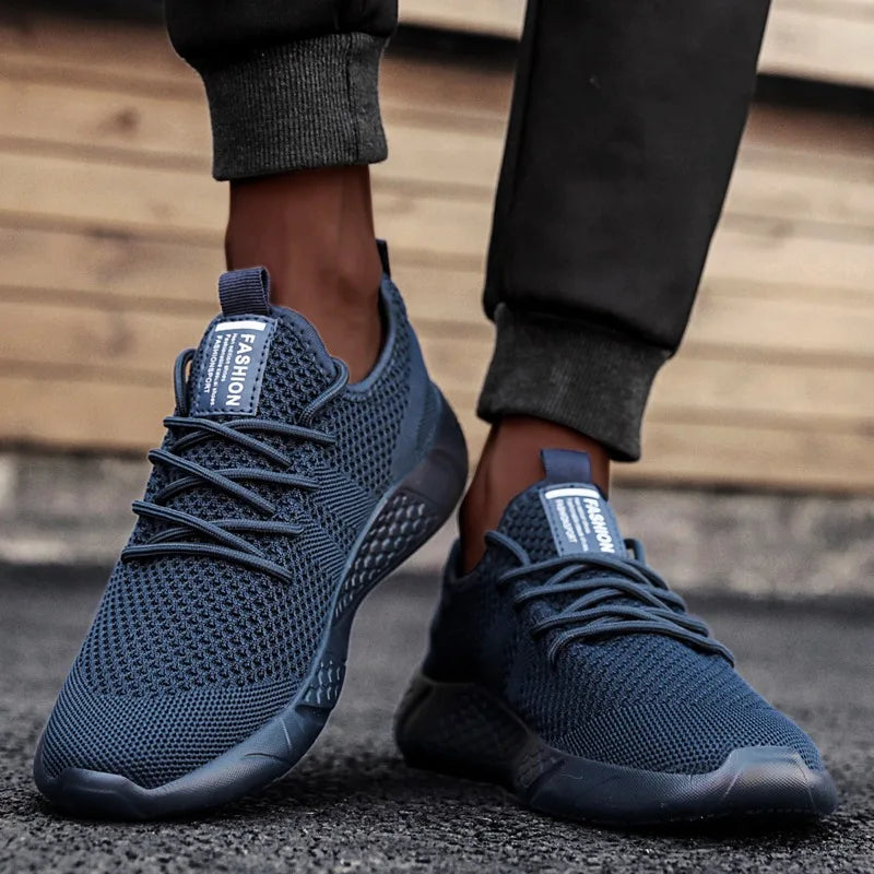 Men's Casual Sneakers Breathable Lace-Up Anti-Slip Shoes Size 39-50