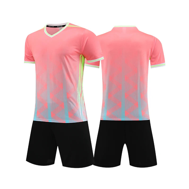 Soccer Uniform Set for Adults and Kids with Shirt and Shorts
