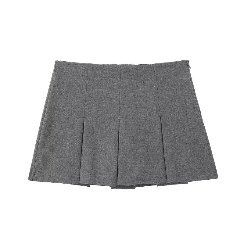 MUJER 2025 Pleated Skirt Shorts for Women High Waist Mini Shorts Women Summer Basic Skort for Women Holiday Casual Ladies Shorts