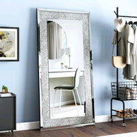 LUVODI Large Silver Sparkly Crystal Rhinestone Diamond Frameless Vanity Mirrors Wall Mounted Dressing Mirror for Home/Hotel - Buy online at  Vibe In Cart.
