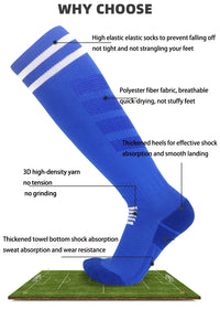 Towel Bottom Soccer Socks Breathable Knee High Training Long Stocking Adults Youths Kids Practical Competition Football Socks - Buy online at  Vibe In Cart.