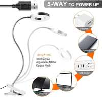 LED Reading Lights 360°Flexible Gooseneck Dimmable Table Lamp Clip On Indoor Bedroom Eye Protection Desk Light Book Clamp Lamp - Buy online at  Vibe In Cart.